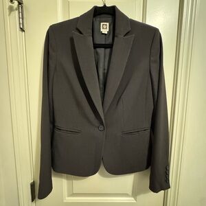 Anne Klein Charcoal Fitted Jacket